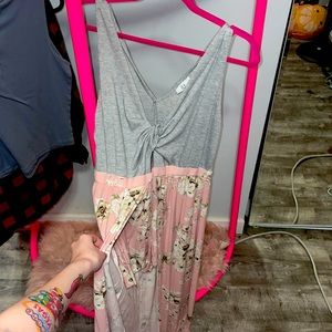 Romper/dress pink flowers